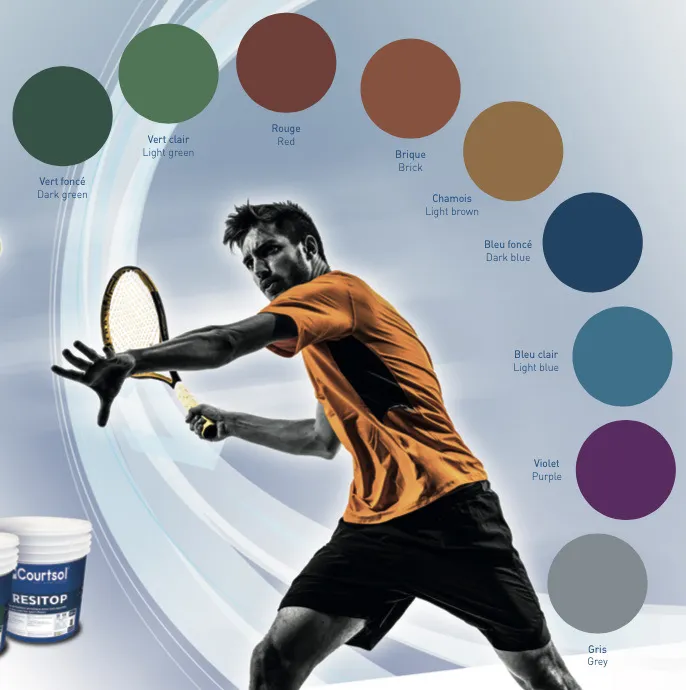 Nuancier peinture béton poreux pour courts de tennis – ADN SOL